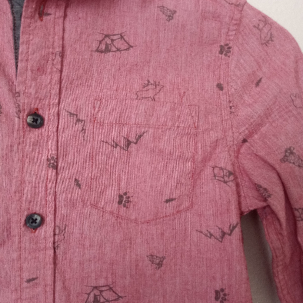 Osh Kosh & Wonder Nation Boys Bundle Button Long Sleeve Shirts - Picture 5 of 12